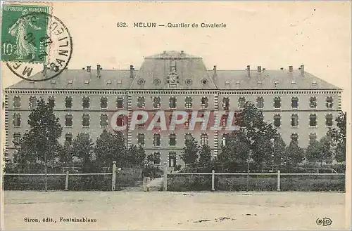 Cartes postales Melun Quartier de Cavalerie Militaria