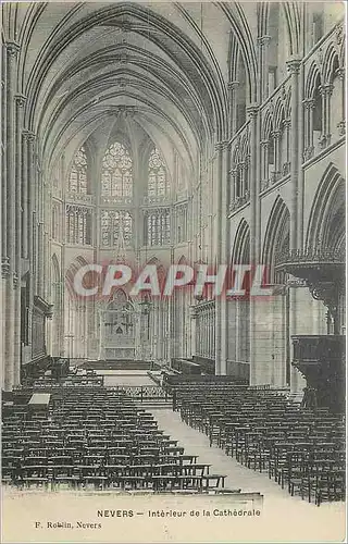 Cartes postales nevers interieur de l cathedrale