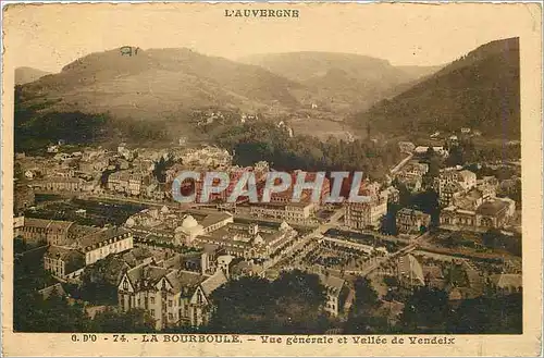 Cartes postales La bourboule Vue generale et Vallee de Vendeix