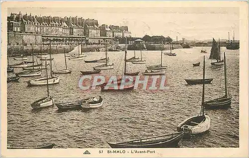 Ansichtskarte AK St Malo L'Avant Port Bateaux