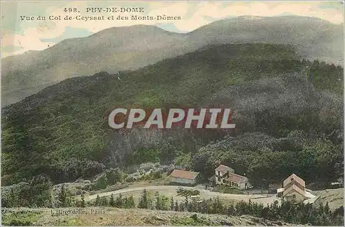 Cartes postales Puy de Dome Vue du Col de ceyasat et des Monts Domes