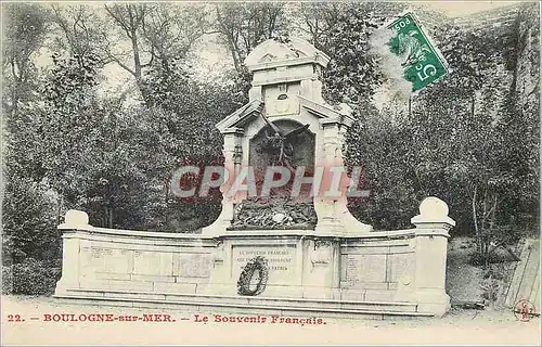 Cartes postales Boulogne sur mer le souvenir Francais