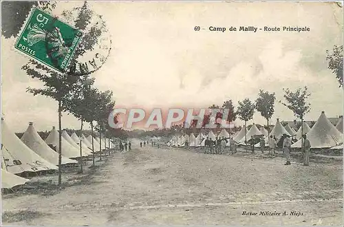 Cartes postales camp de mailly route principale