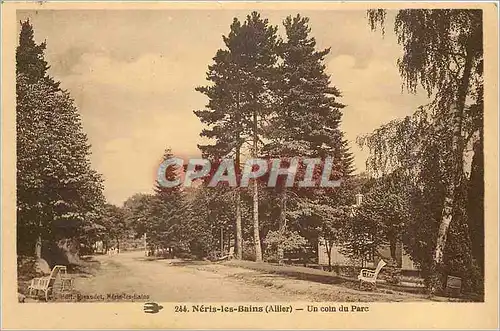 Cartes postales neris les bains Aillier Un coin du parc
