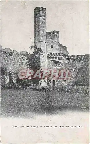 Cartes postales Environs de Vichy Ruines du chaeu de billy