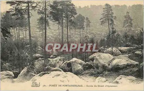 Cartes postales Foret de fontainebleau entr�e du desert d'Apremont