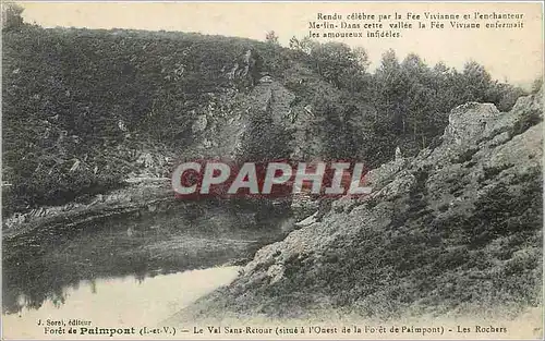 Cartes postales Foret de paimpont L et V Le val sans retour situe  l'ouest de la Foret de paimpont