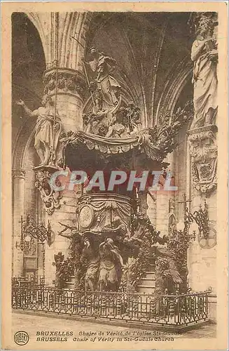 Cartes postales Bruxelles Chaire de Verite de l'Eglise Ste Gudule