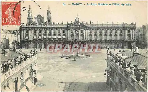 Cartes postales Nancy la place Stanslas et l'Hotel de ville