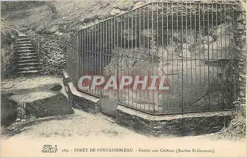 Ansichtskarte AK Foret de Fontainebleau Grotte aux cristaux