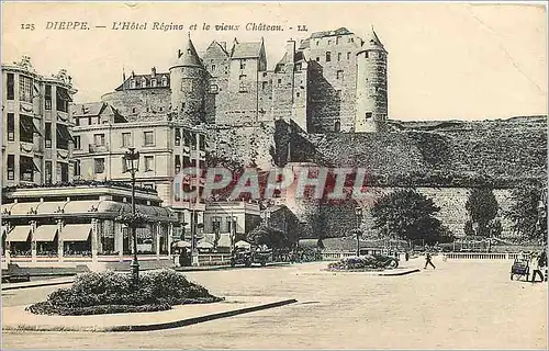 Cartes postales Dieppe L'hotel Regina et le vieux Chateau Ll