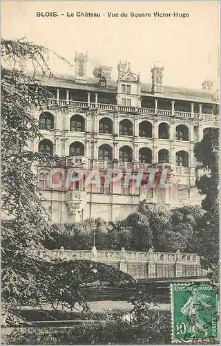 Cartes postales Blois Le Chateau Vue du Square Victor hugo