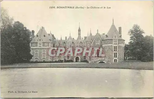 Ansichtskarte AK Bonnetable Sarthe le chateau et le Lac