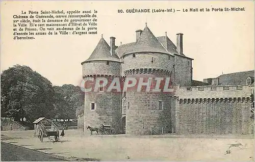 Cartes postales Guerande Loire Inf le mall et la Porte st Michel