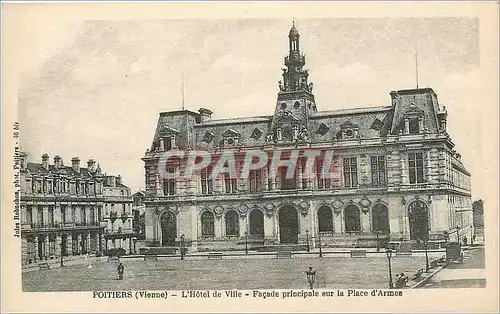Cartes postales Poitiers vienne Htel de ville fcade principale sur la Place d'Armes