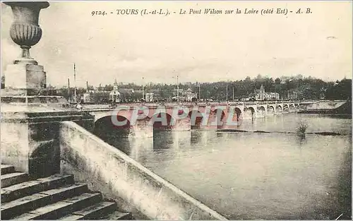 Cartes postales Tours I&L Le pont wilson sur la Loire cote Est AB