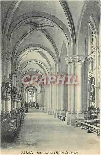 Cartes postales Reims Interieur de l'Eglise ST Andre