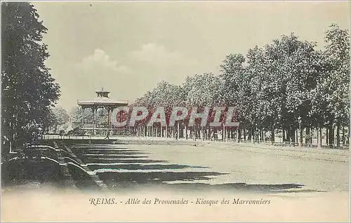 Ansichtskarte AK Reims Allee des Promenade Kiosque des Marronniers