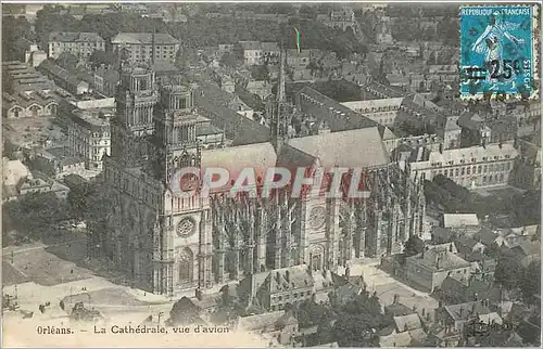 Cartes postales Orleans la cathedrale vue d' Avion