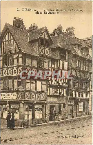 Cartes postales Lisieux vieilles maisons Xve siecles place St jacques