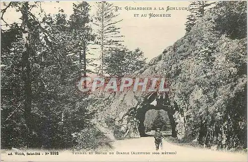Cartes postales Tunnel et roche du diable alt 1000m