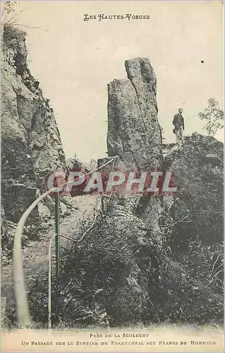 Ansichtskarte AK Les hautes Vosges Pres de la Schlucht Un passage sur le sentier du Frankenthal aux flancs du Hoh