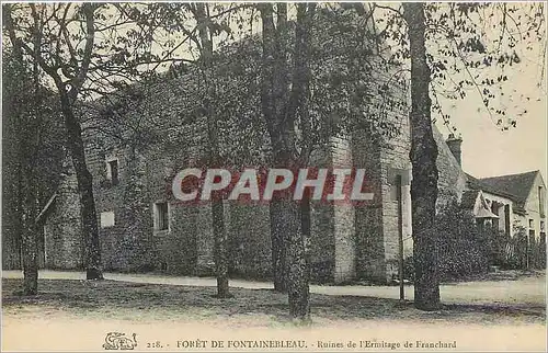 Cartes postales Foret de fontainebleau Ruines de l'Ermitage de franchard