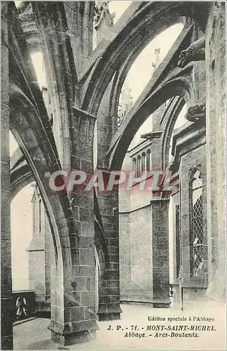 Ansichtskarte AK Mont St Michel Abbaye Arcs Boutants