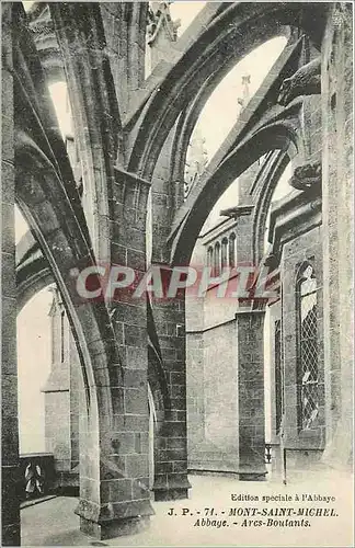 Cartes postales Mont St Michel Abbaye Arcs Boutants