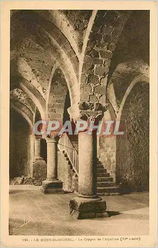 Cartes postales Mont St Michel la crypte de l'Aquilon Xie s