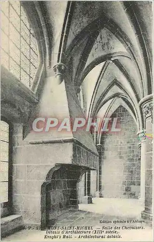 Cartes postales Mont Saint Michel Abbaye Salle es chevaliers XIII e siecle