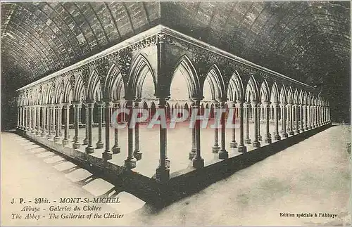 Cartes postales Mont Saint Michel Abbaye Galerie du Cloitre