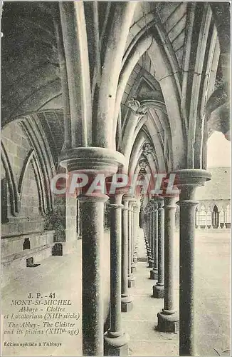 Cartes postales Mont Saint Michel Abbaye Cloitre et lavatorium XIIIe siecle