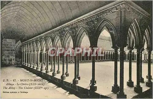 Cartes postales Mont Saint Michel Abbaye Cloitre XIII e siecle
