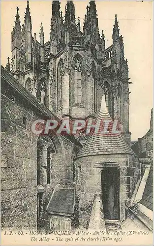 Cartes postales Mont Saint Michel Abbaye Abside de l'Eglise Xve siecle