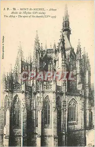 Cartes postales Mont Saint Michel Abbaye Abside de l'Eglise Xve siecle