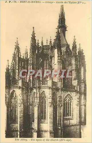 Cartes postales Mont Saint Michel Abbaye Abside de l'Eglise Xve siecle