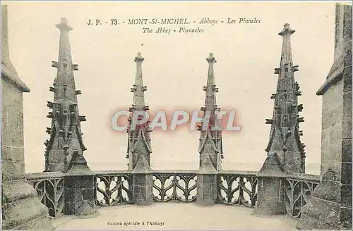 Ansichtskarte AK Mont Saint Michel Abbaye les Pinacles