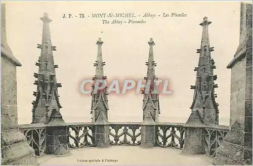 Cartes postales Mont Saint Michel Abbaye les Pinacles