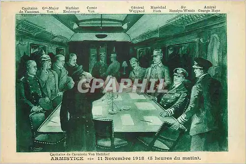 Cartes postales armitice 11 novembre 1918 5h du matin