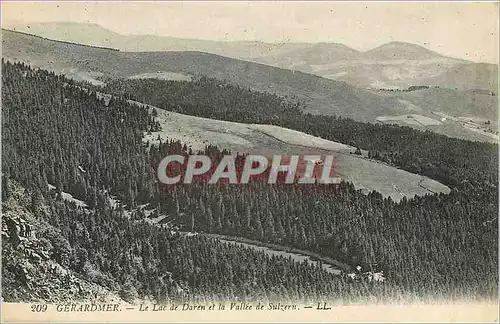Cartes postales Gerardmer le lac de daren et a vallee de Sulzern
