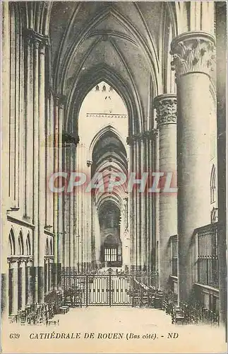 Cartes postales Cathedrale de rouen bas cote