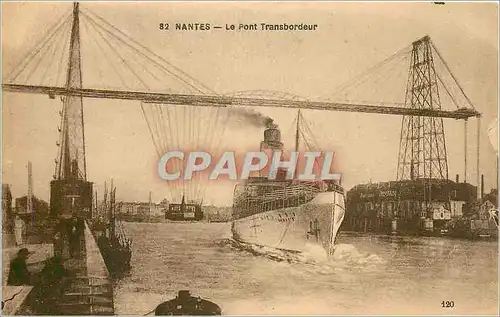 Ansichtskarte AK Nantes Le Pont Transbordeur Bateau