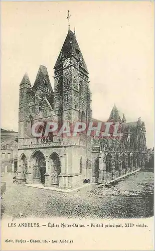 Ansichtskarte AK Les Andelys Eglise notre Dame portail prinAnsichtskarte AKl XIIIe siecle