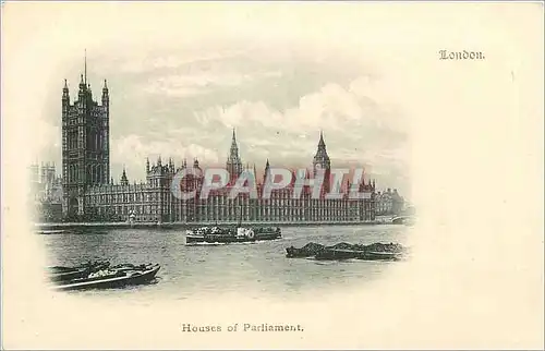 Cartes postales London houses of parliament