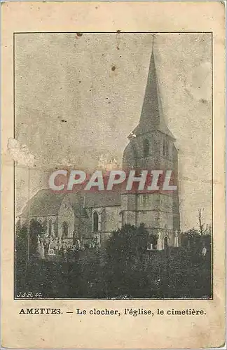 Cartes postales Amettesle clocher l'eglise le cimetiere