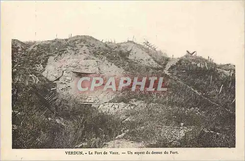 Cartes postales Verdun Le Fort de vaux Un spect du dessus du Fort