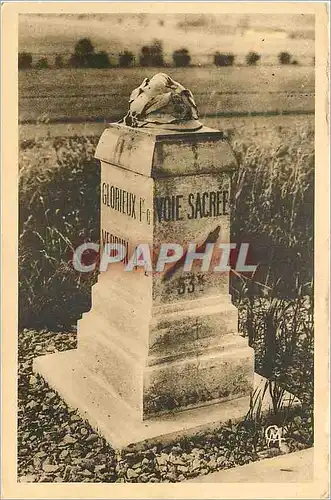 Ansichtskarte AK Verdun borne Commemorative de la voie sacree