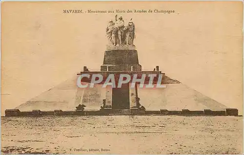 Cartes postales Navarin Monument aux Morts es Armees de Champagne