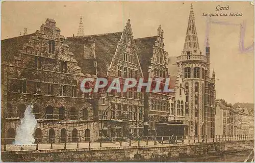 Cartes postales Gand le quai aux herbes